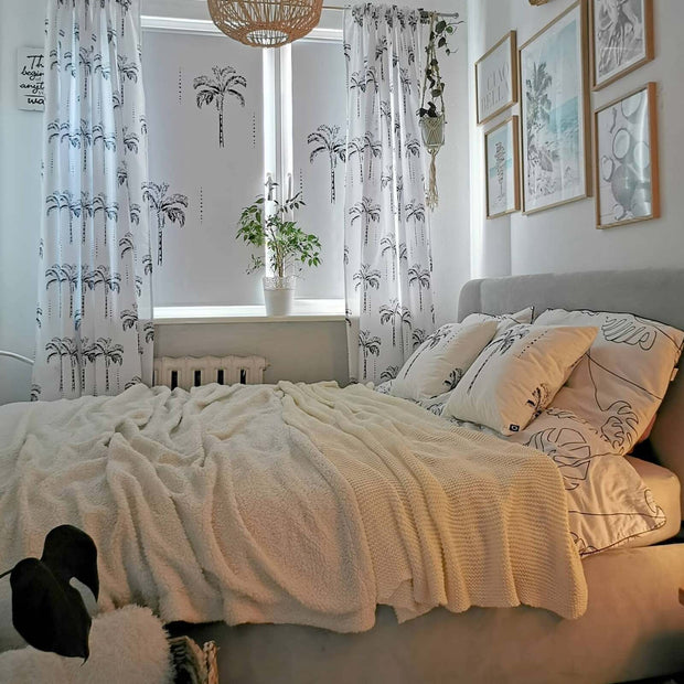 Vorhänge Schlafzimmer Palmen