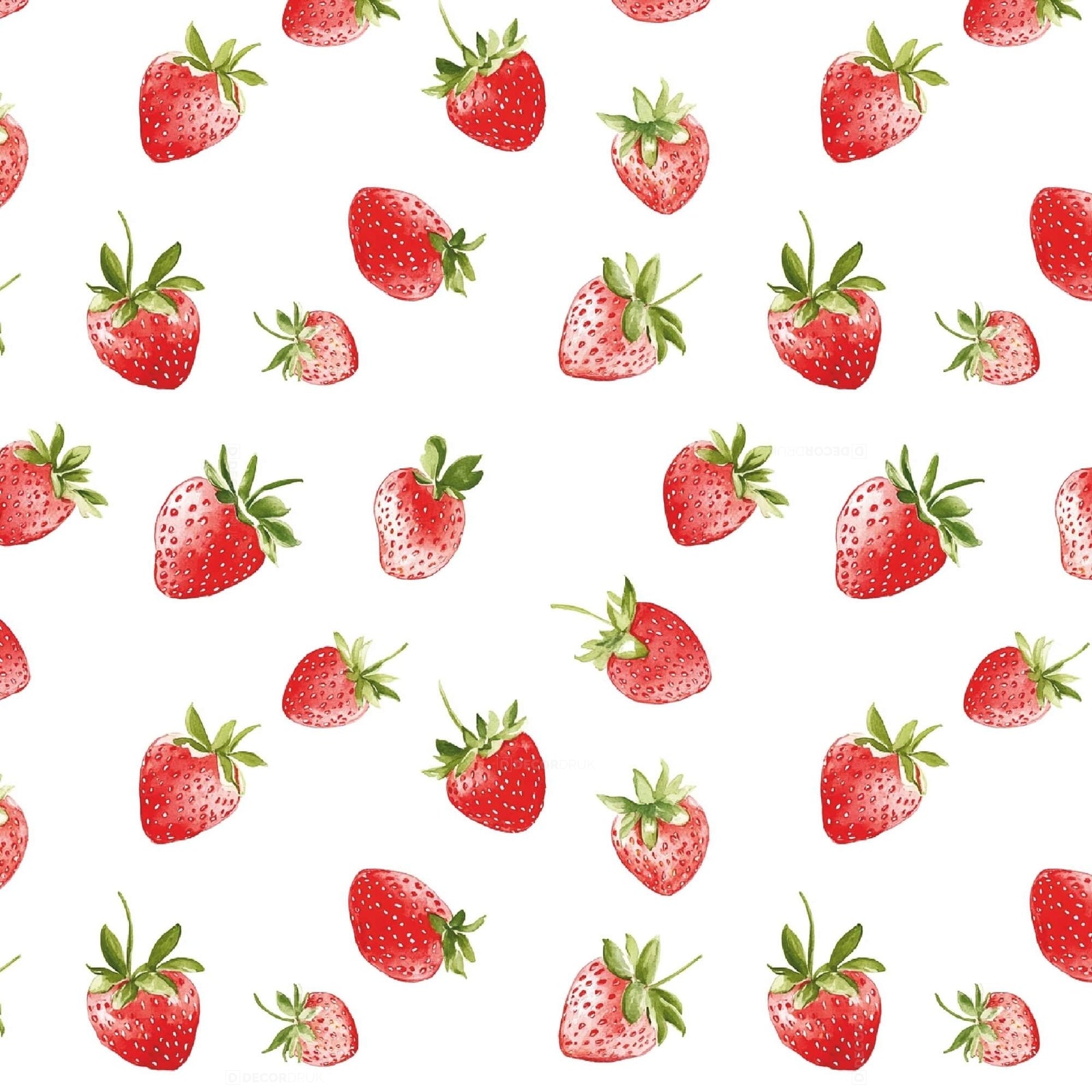 Erdbeeren Stoffmuster für Vorhänge, Gardinen und Tischdecken