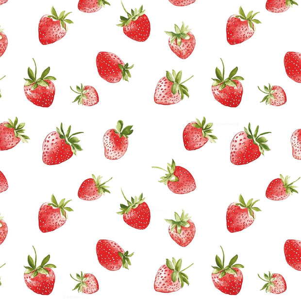 Erdbeeren Stoffmuster für Vorhänge, Gardinen und Tischdecken