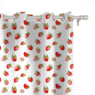 Vorhänge mit Erdbeeren Muster für die Küche oder Vorraum