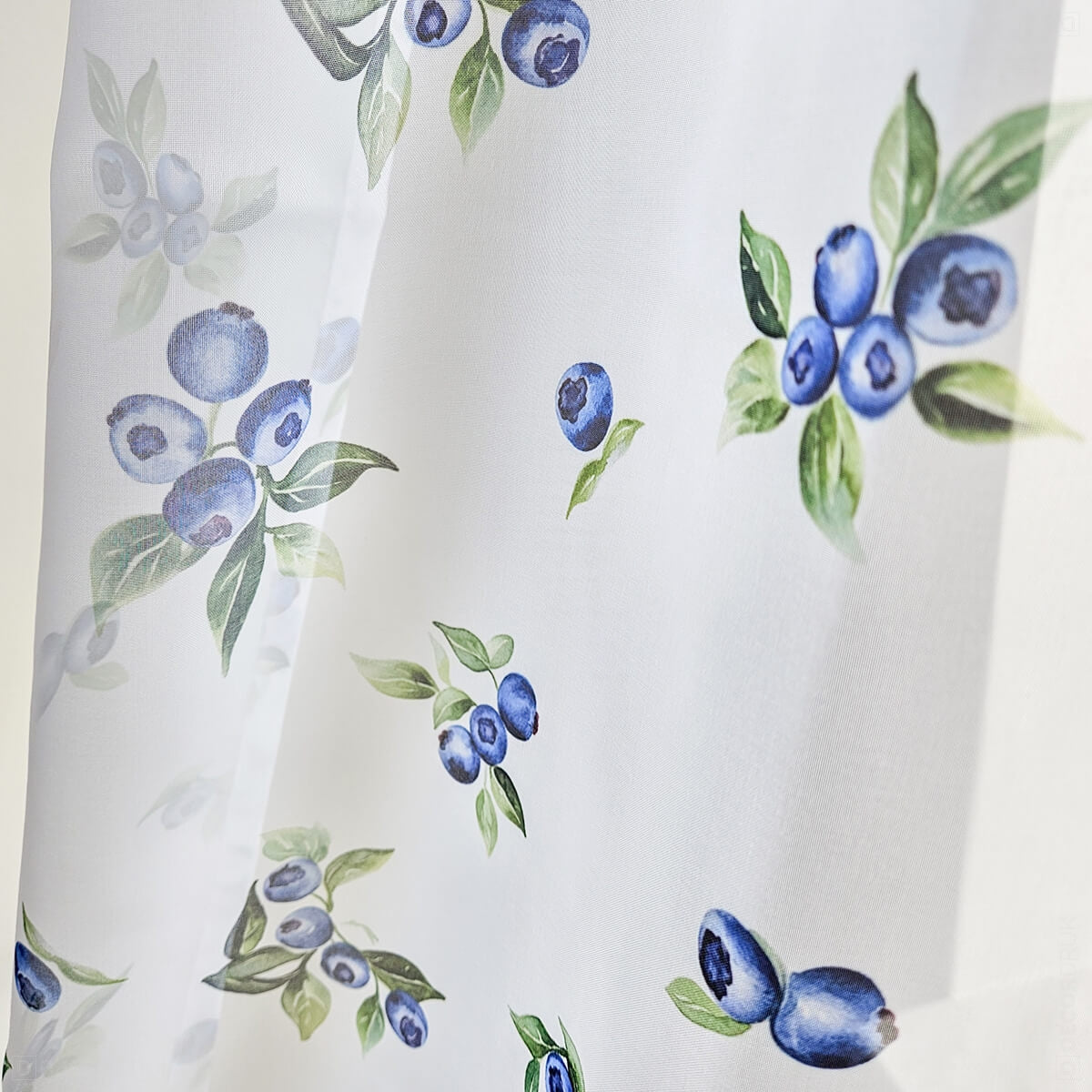 Gardinen für Küche Heidelbeeren