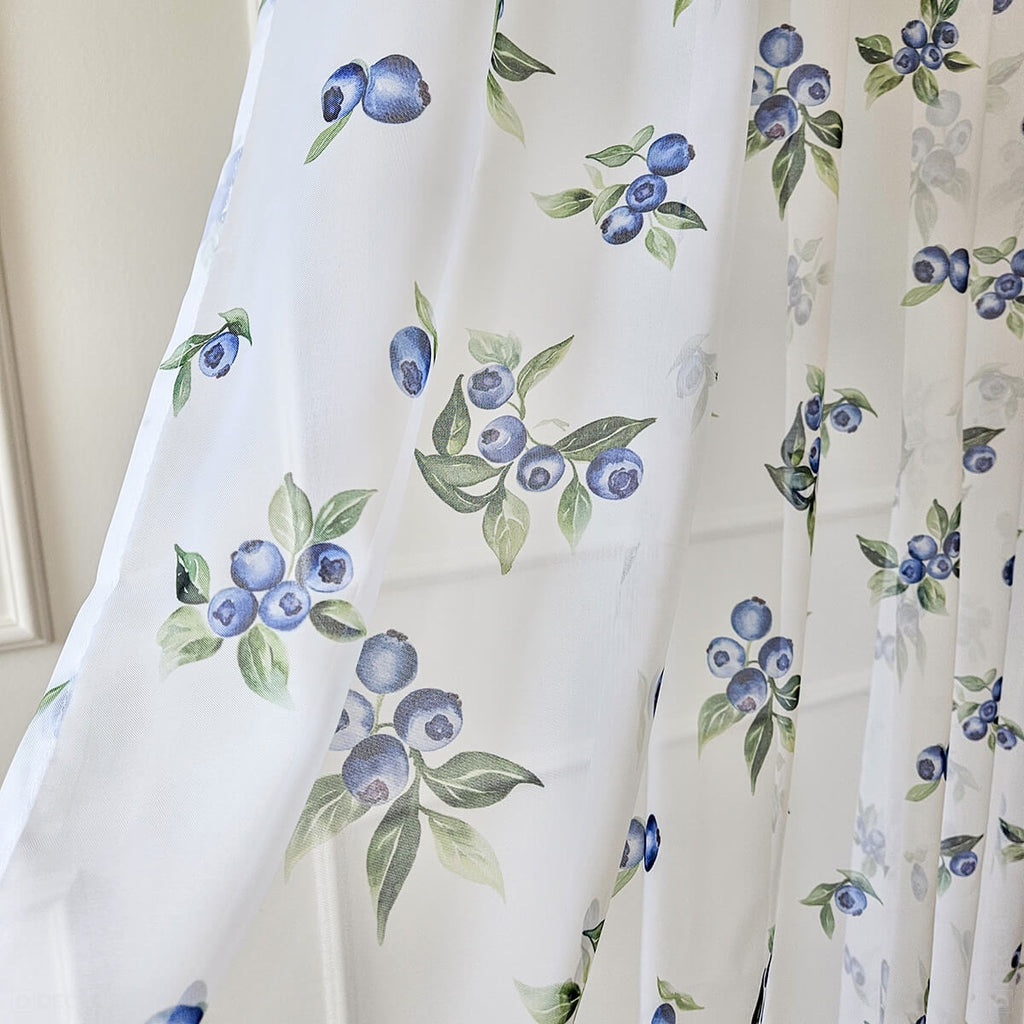 Leichte Sommer Gardinen Heidelbeeren