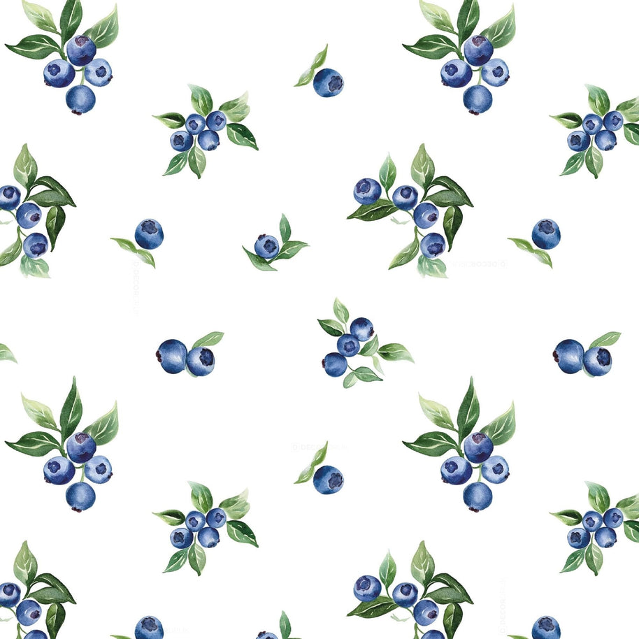 Tischdecke Muster Heidelbeeren