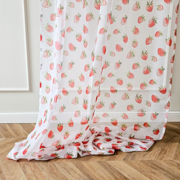 Gardinen Erdbeeren Muster