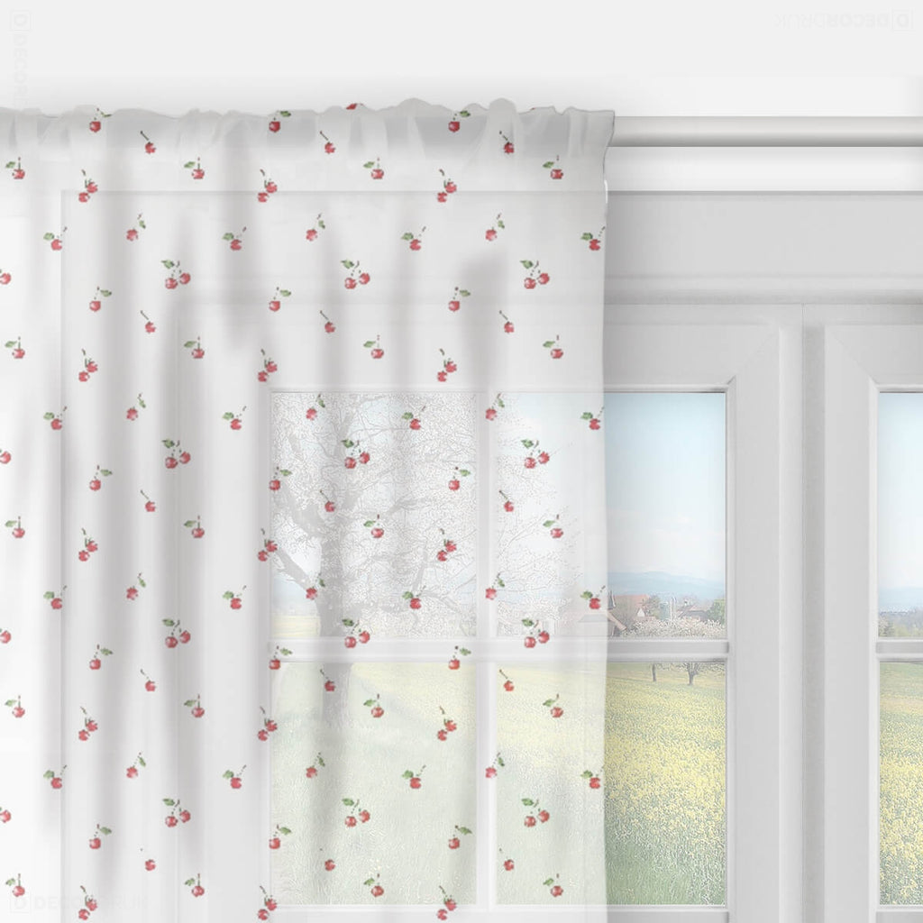 Gardinen mit Kirschen