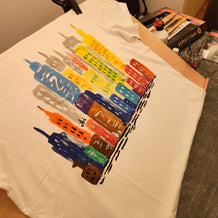 Design T-Shirt handbemalt City Life