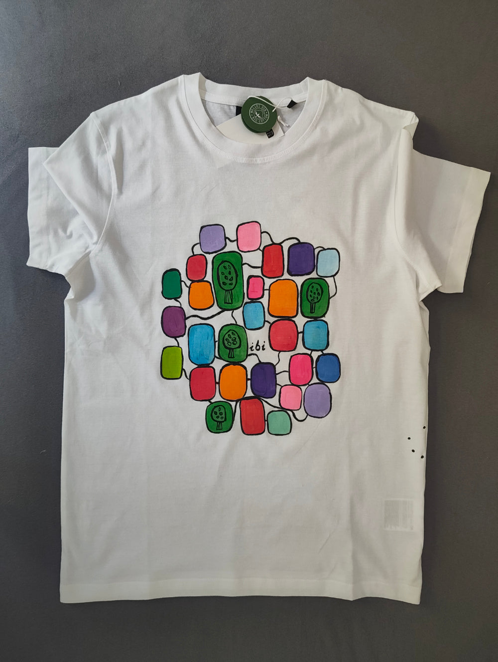 Handgemaltes T-Shirt Ibi Ecosystem bunt