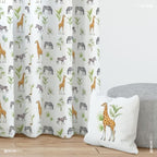 Kinderzimmer Vorhang Zebras & Giraffen