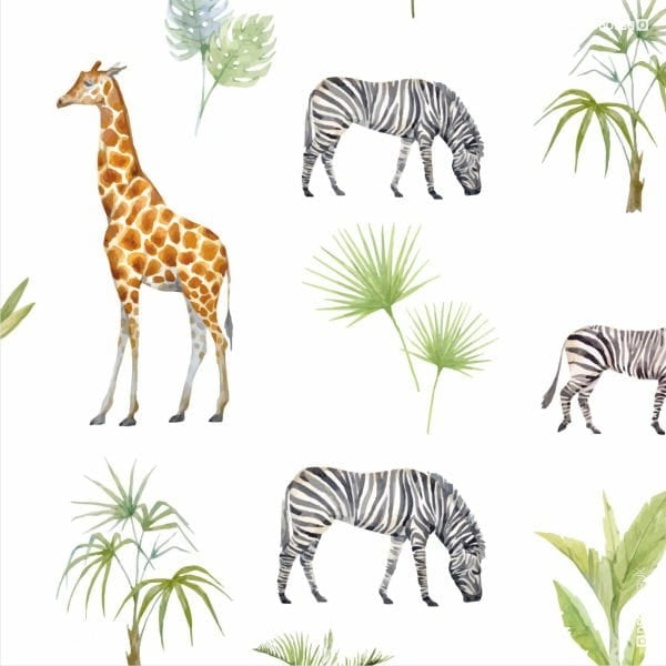 Vorhänge Kinderzimmer Muster Savanne