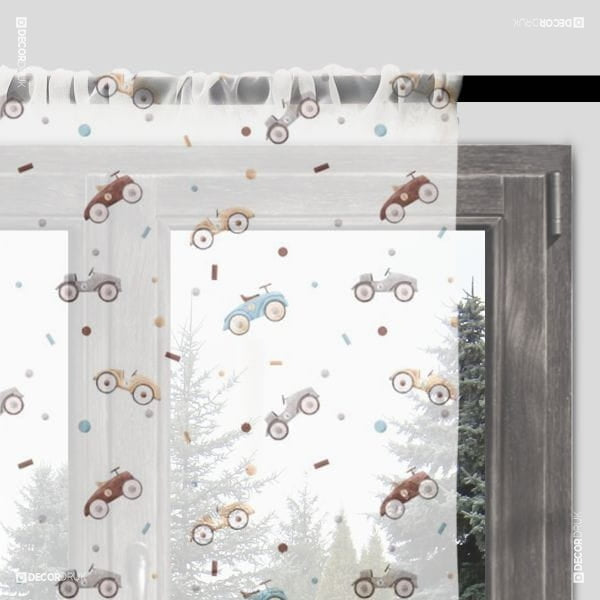 Jungenzimmer Gardinen Autos 140cm Breite