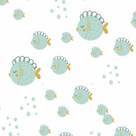 Vorhang Fische Muster