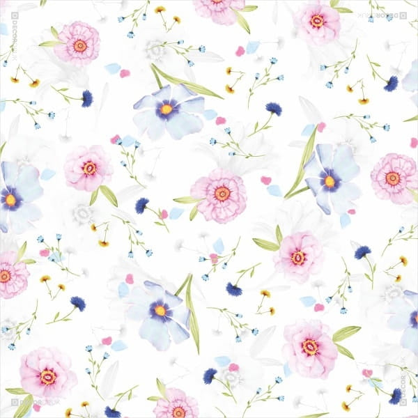 Muster Vorhang Frühling Wiese