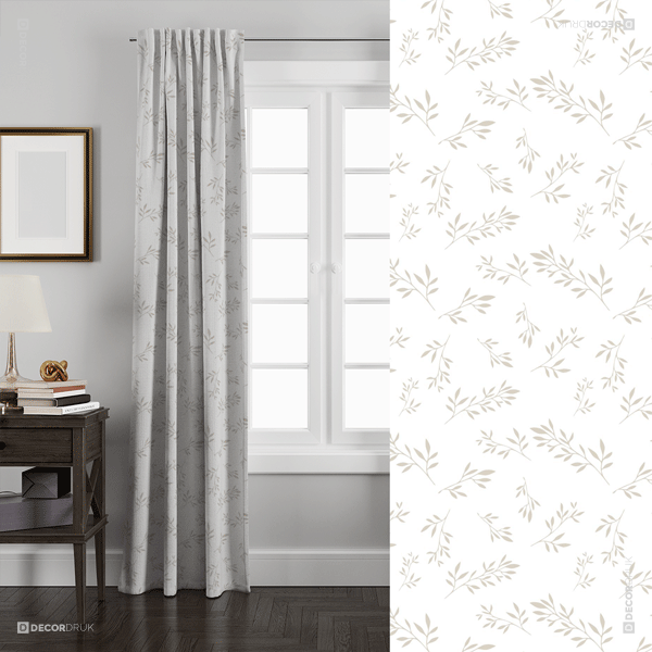 Vorhänge Blätter auf Weiß