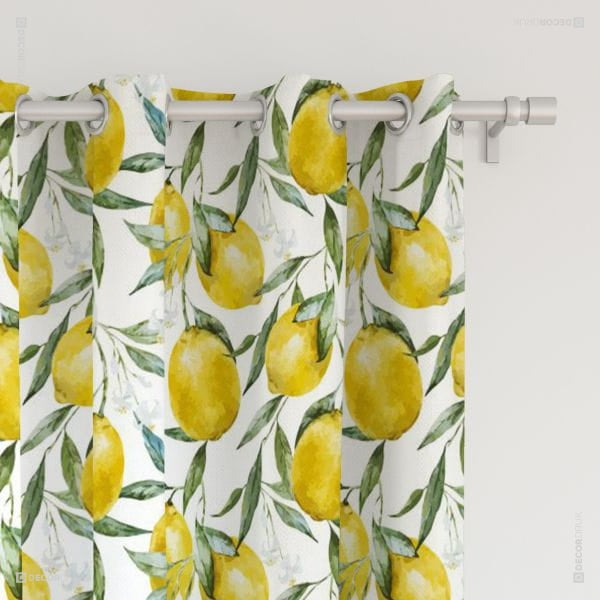 Zitronen Vorhänge Küche
