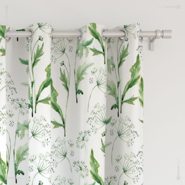 Vorhänge mit Herkuleskraut Muster