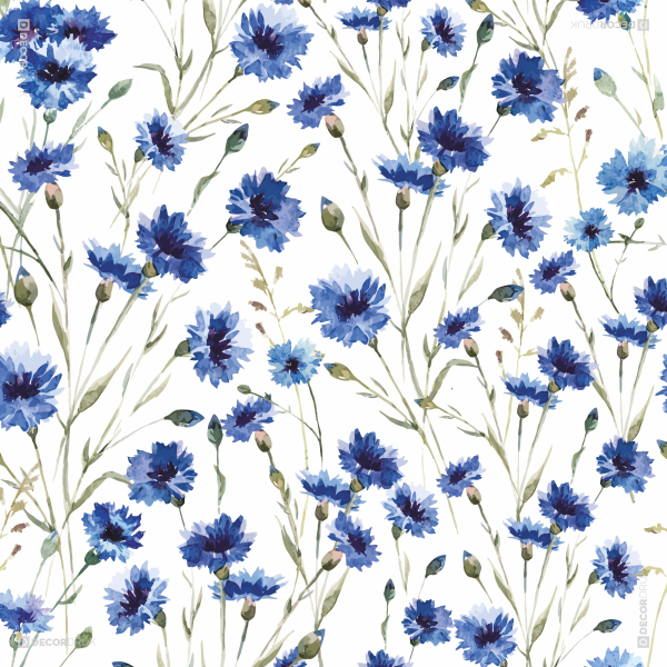 Kornblumen Vorhang Muster