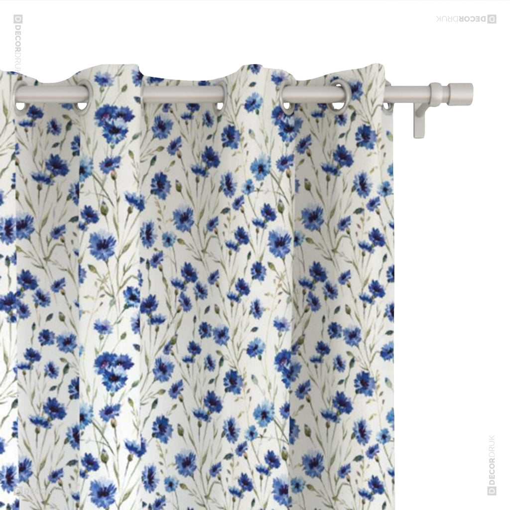 Vorhänge Küche Kornblumen