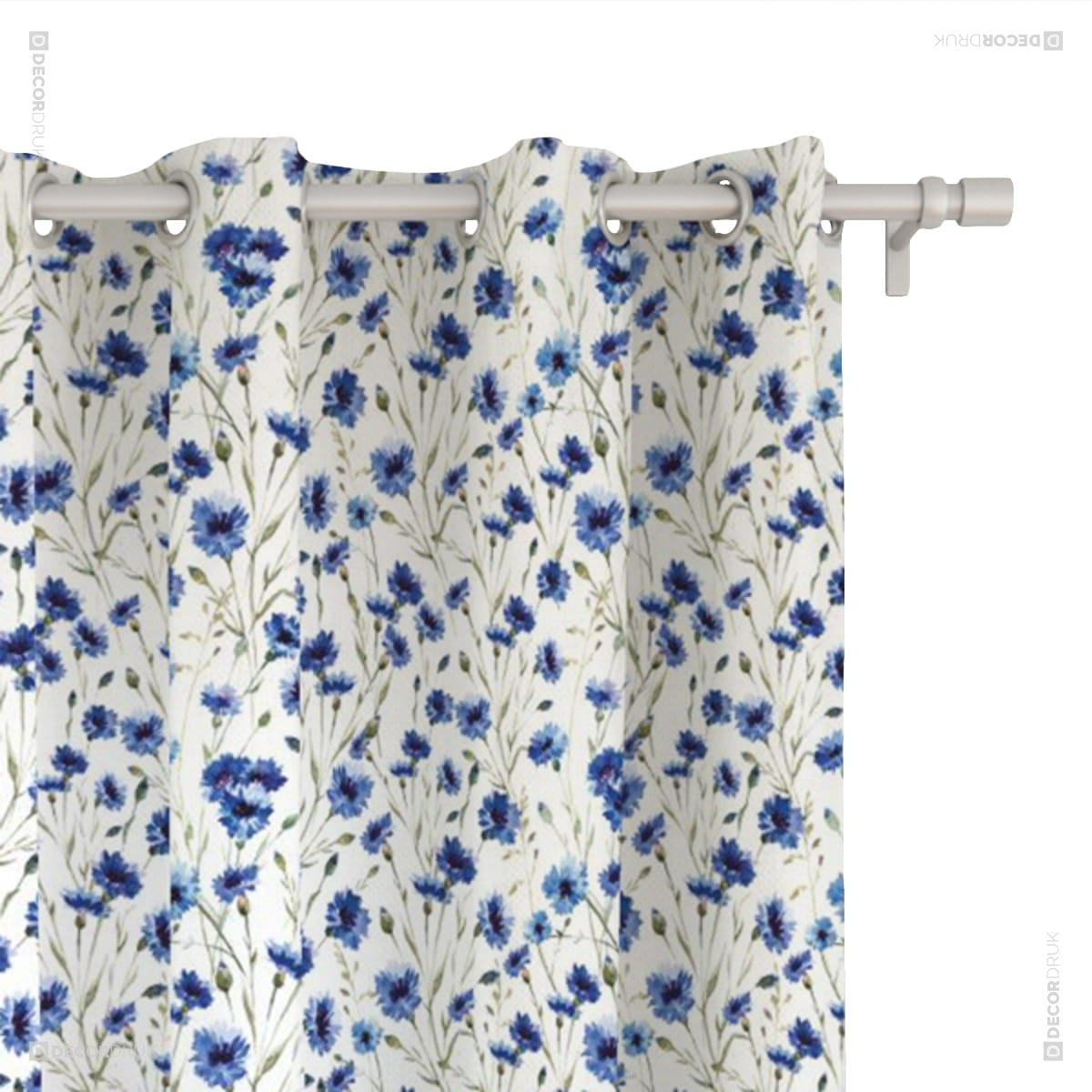 Vorhänge Küche Kornblumen