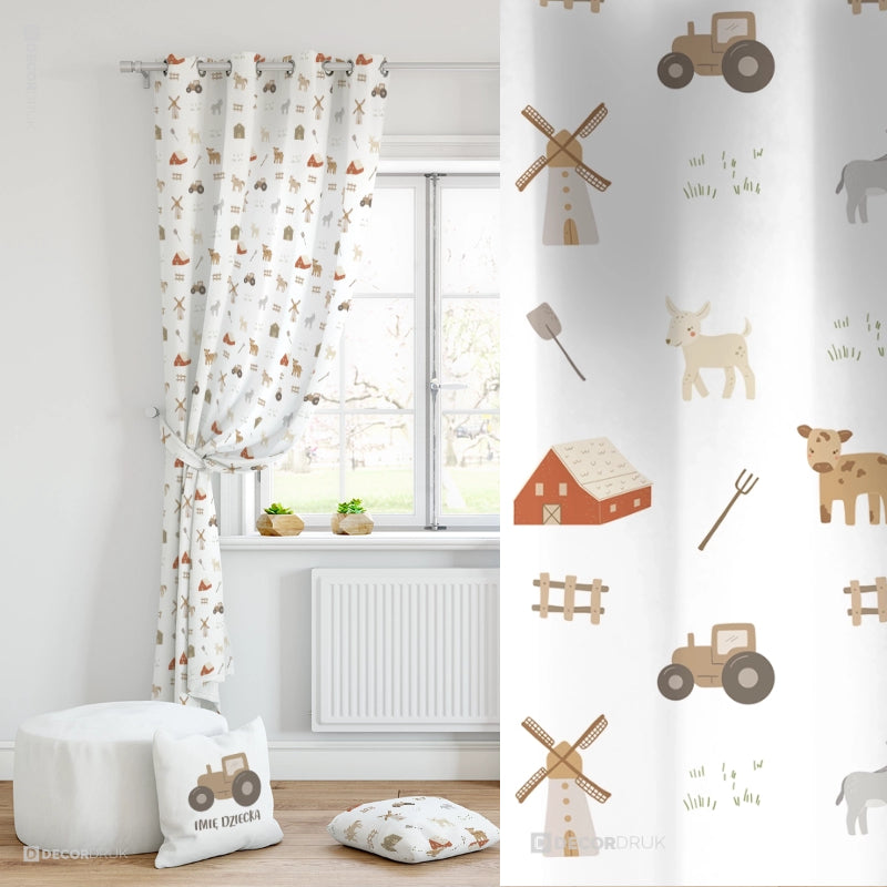 Kinderzimmer Vorhänge Bauernhof