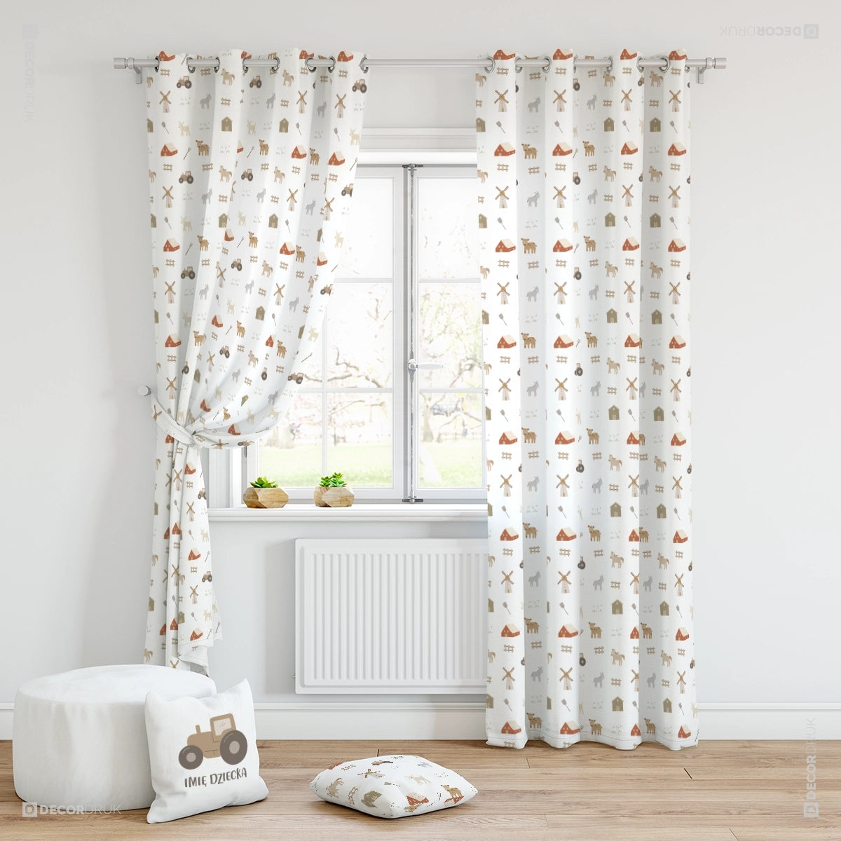 Kinderzimmer Vorhänge Bauernhof