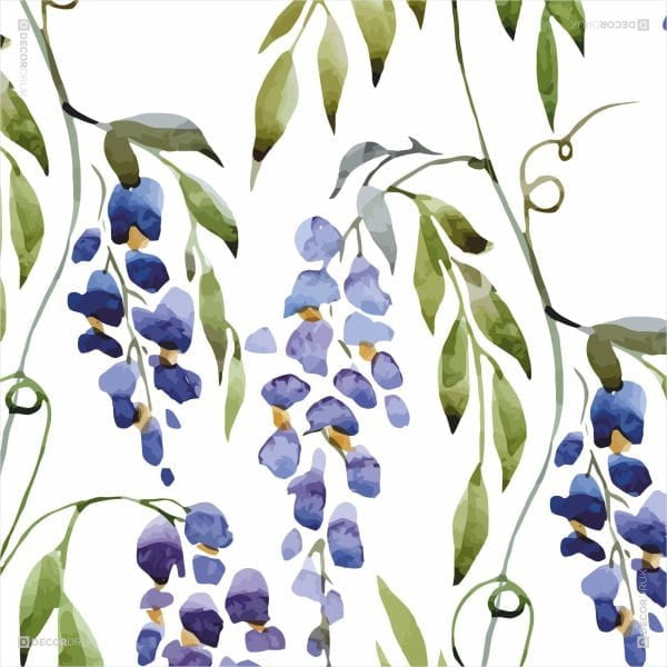 Vorhänge Muster Glyzinien