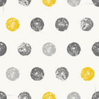 Tischläufer Muster graue und gelbe Punkte