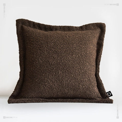 Dekokissen Boucle Braun 40x40 oder 50x50 Bezug mit Reißverschluss