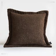 Dekokissen Boucle Braun 40x40 oder 50x50 Bezug mit Reißverschluss
