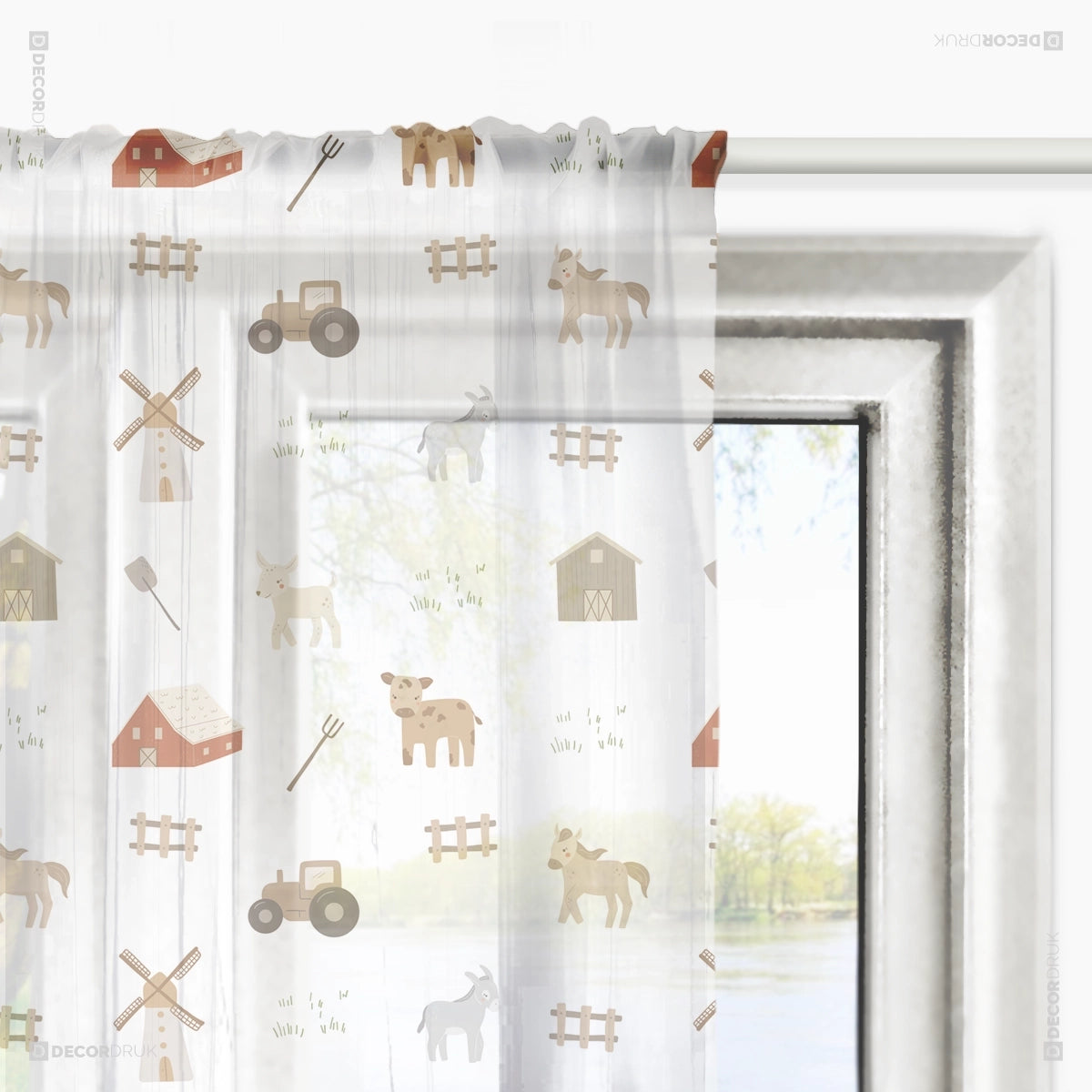 Gardinen für Kinderzimmer Bauernhof