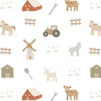 Kinderzimmer Vorhang Muster Bauernhof