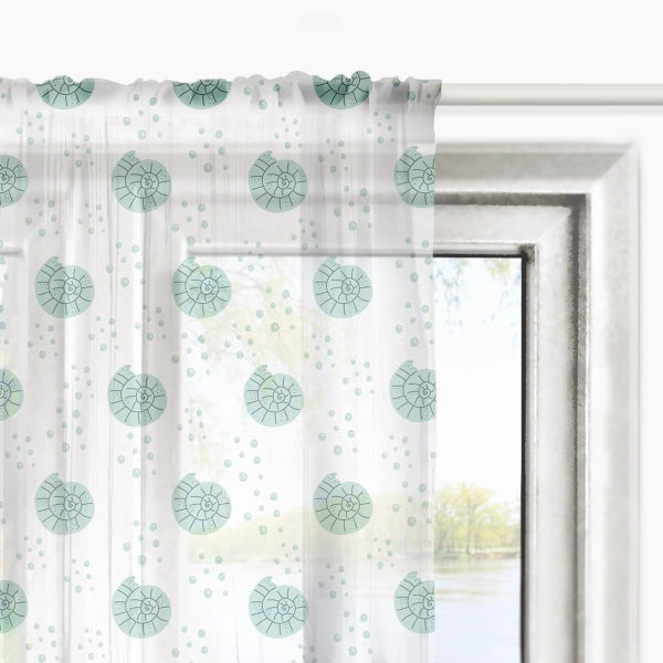 Türkise Muscheln Kinderzimmer Gardinen