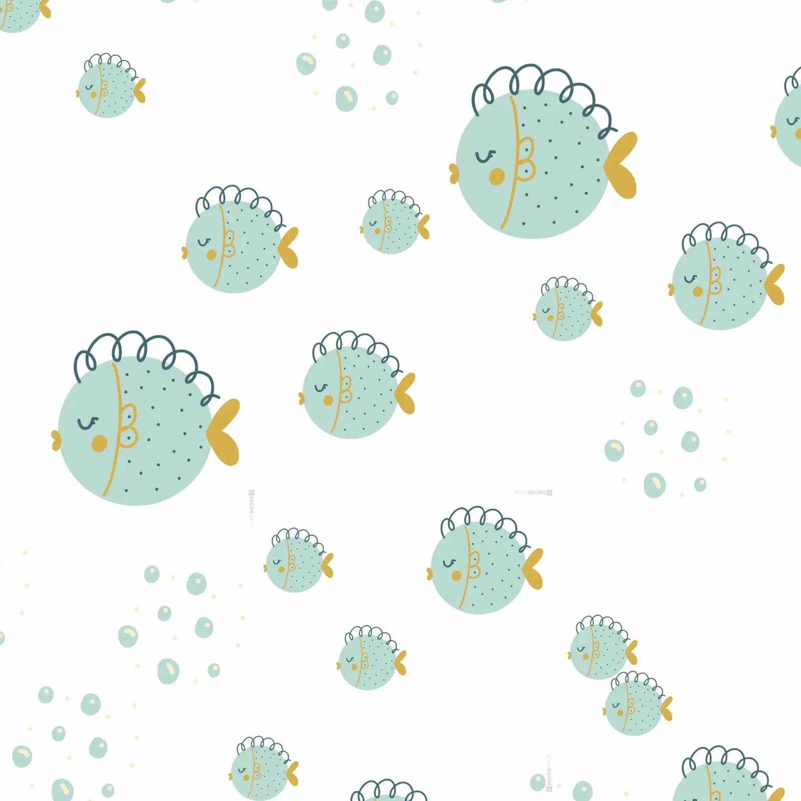 Vorhang Fische Muster