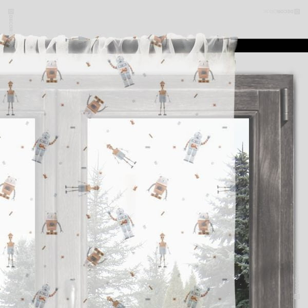 Gardinen für Kinderzimmer Roboter