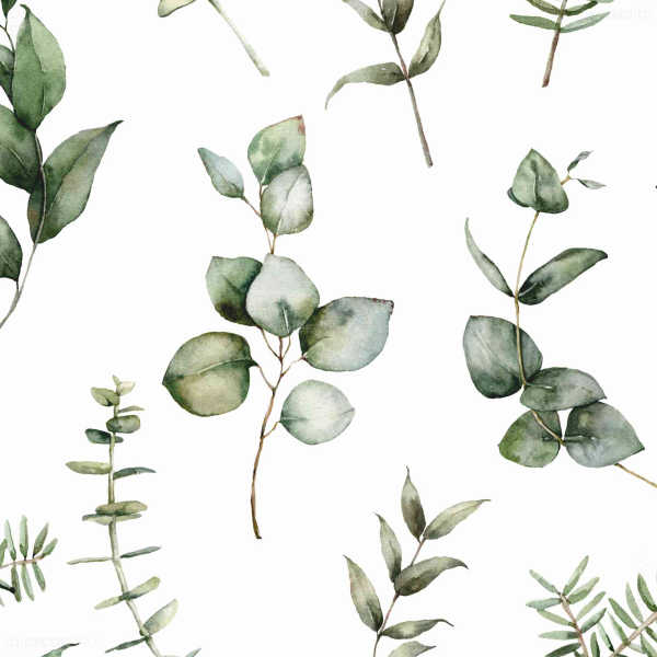 Grüne Zweige Vorhang Muster