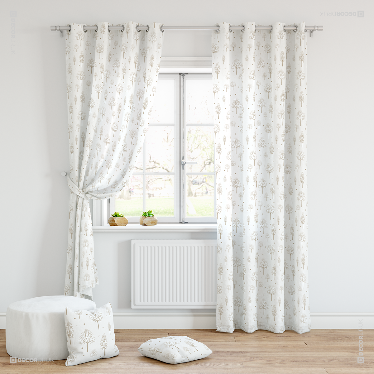 Vorhänge Kinderzimmer Wohnzimmer Vorraum Bäumen Muster