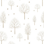 Vorhang Muster Bäume
