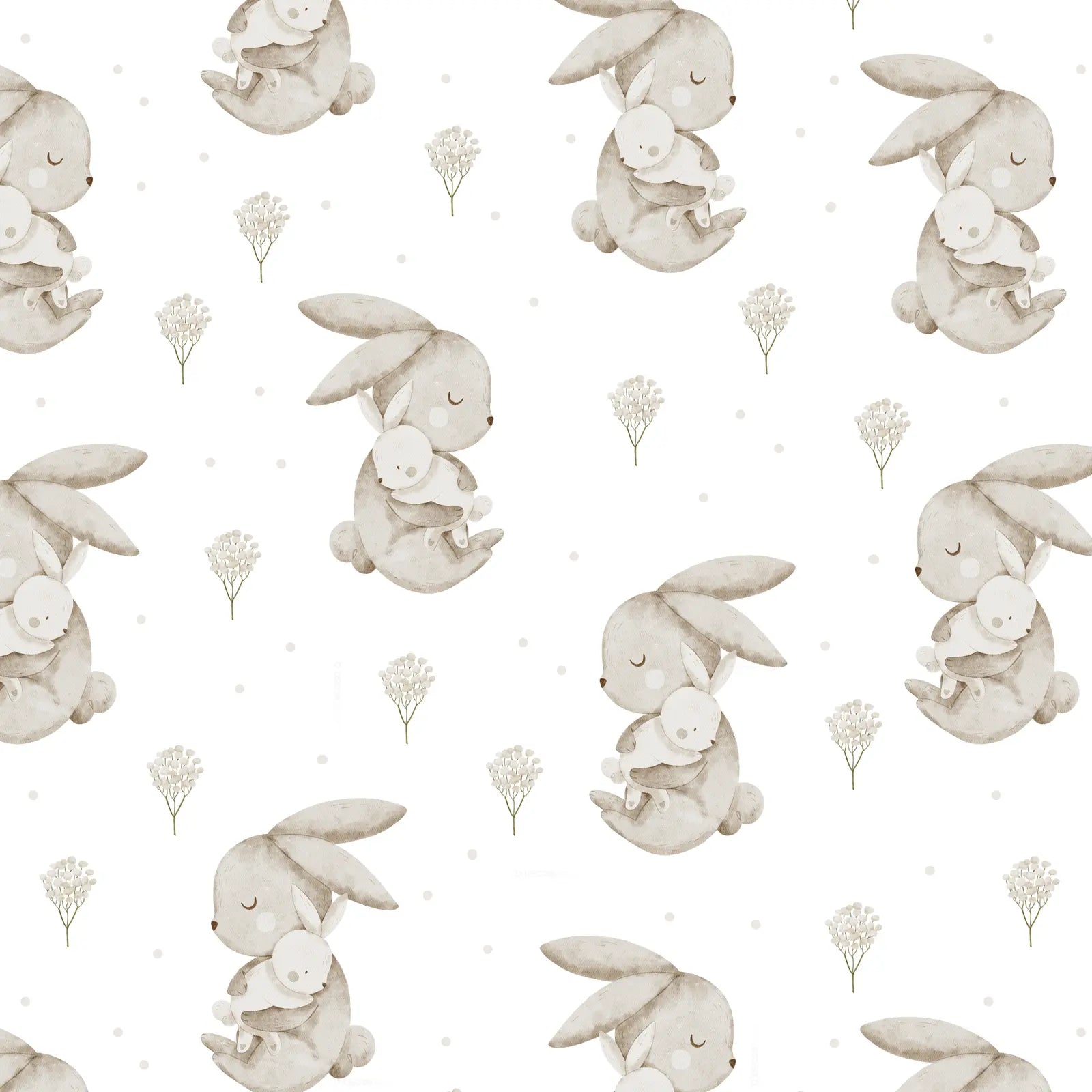 Gardinen Muster Hasen Familie