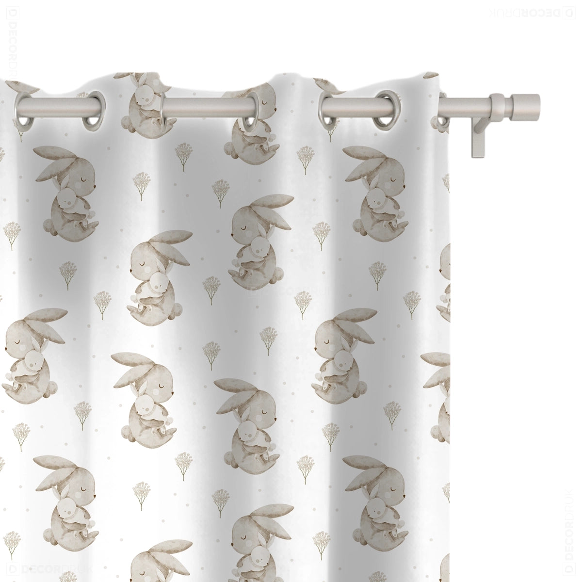 Vorhang für Kinderzimmer Hasen Familie