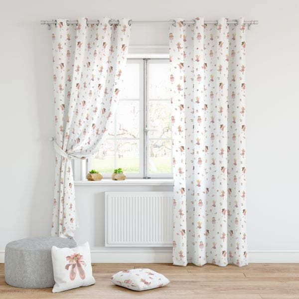 Vorhänge für Mädchenzimmer Baletttäntzerin Rosa