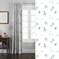 Vorhänge für Mädchenzimmer Blaue Balletttänzerin