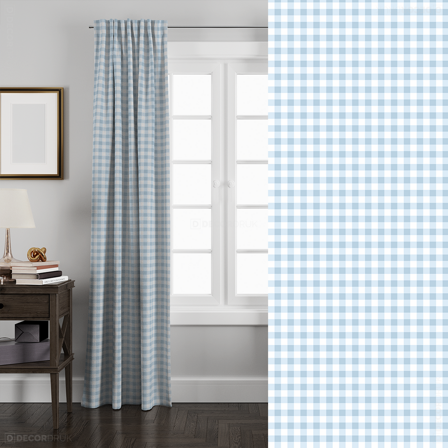 Küchen Vorhang blau kariert