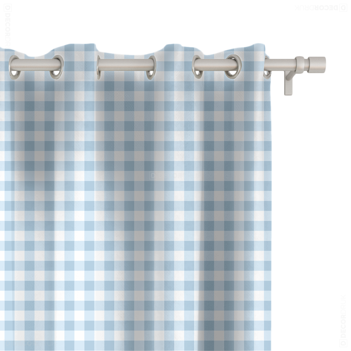 Küchenvorhang Karo Blau