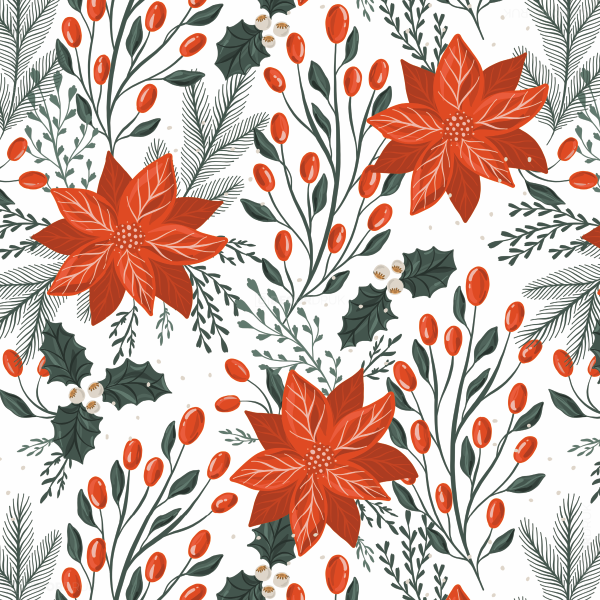 Vorhänge Bethlehem Stern Rot Muster