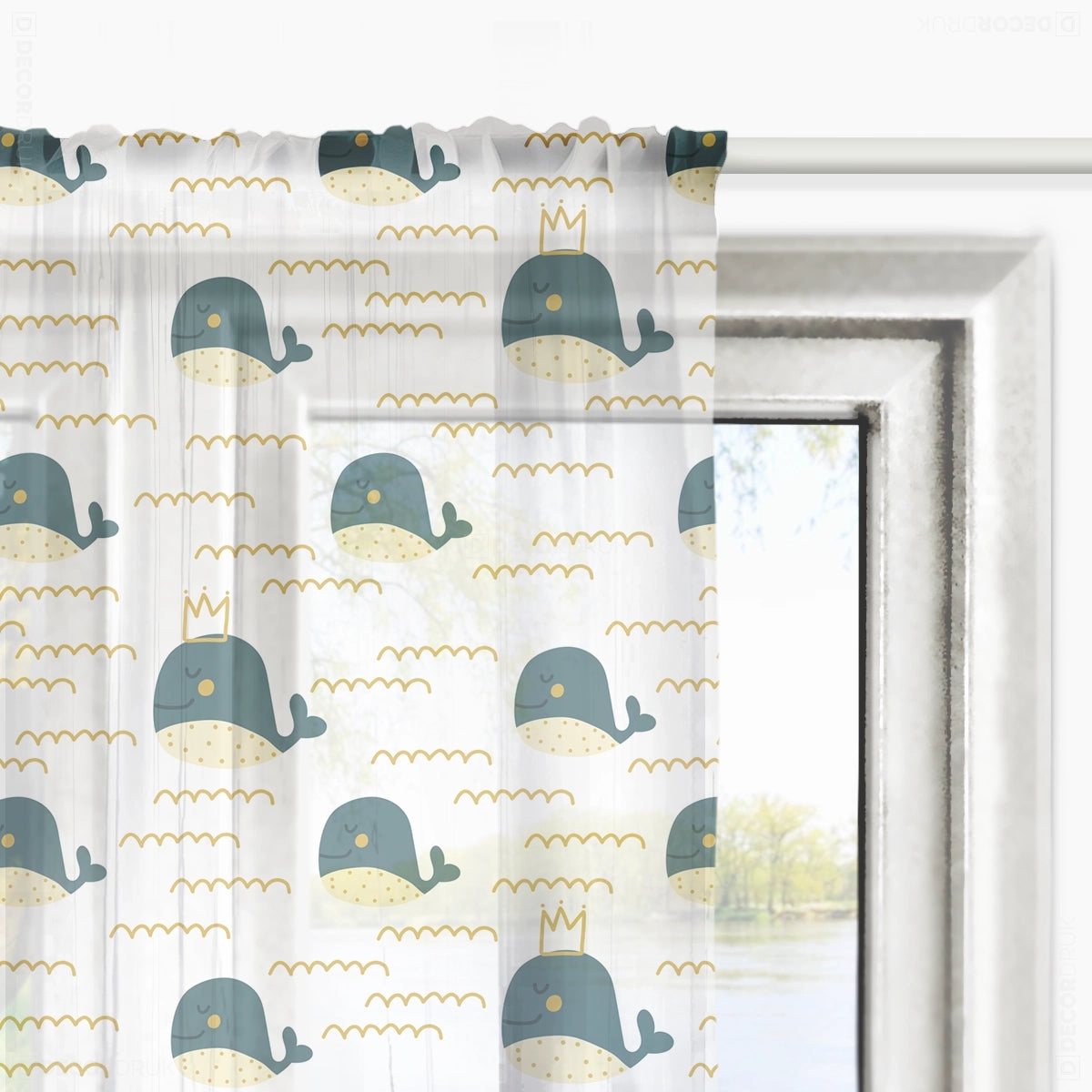 Gardinen Kinderzimmer Süßer Wal