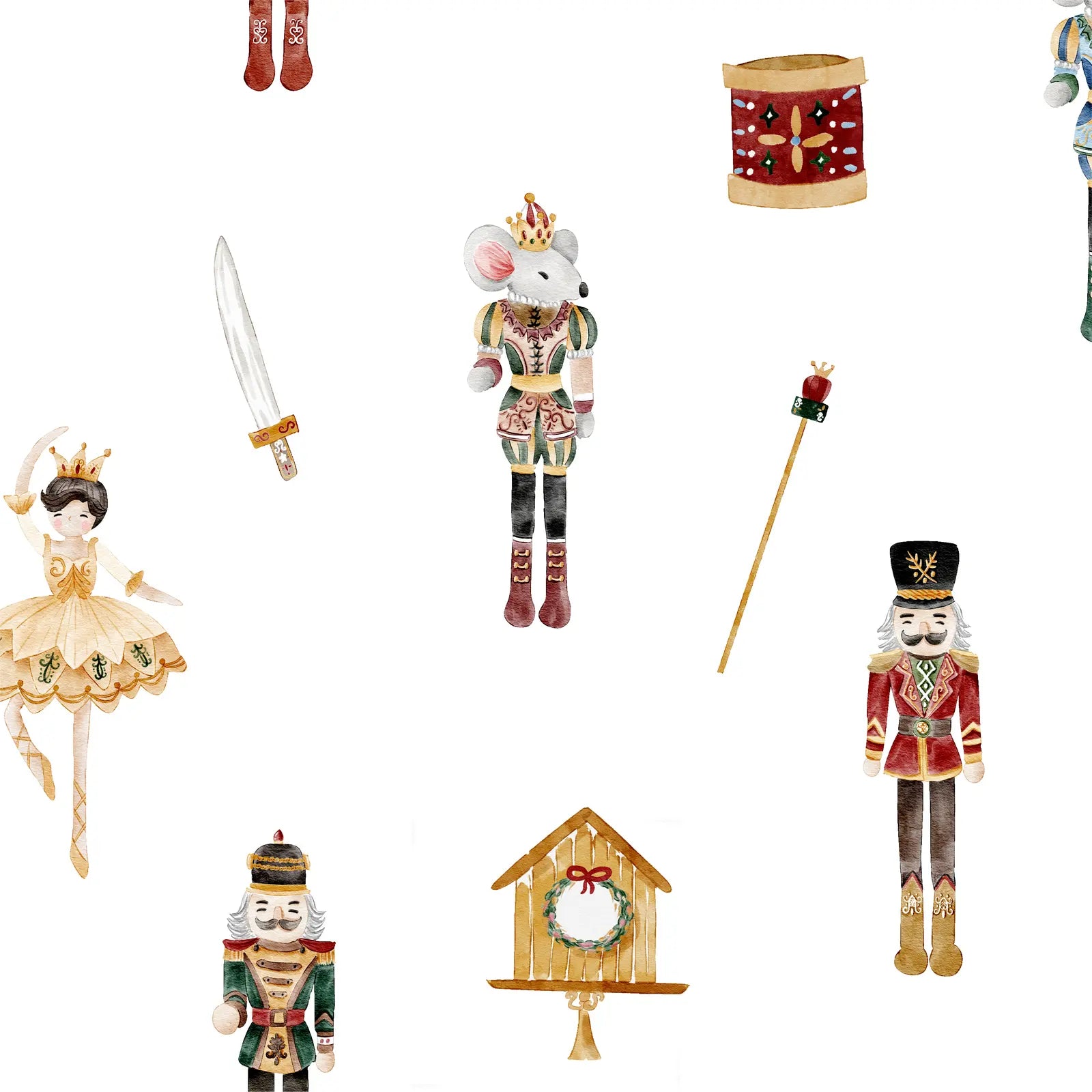 Nussknacker Stoff Muster