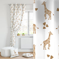 Braune Giraffen Kinderzimmer Vorhänge