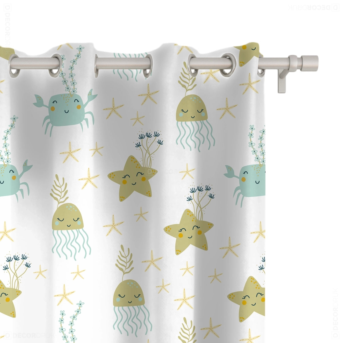 Vorhang Kinderzimmer Krabben und Seesternen