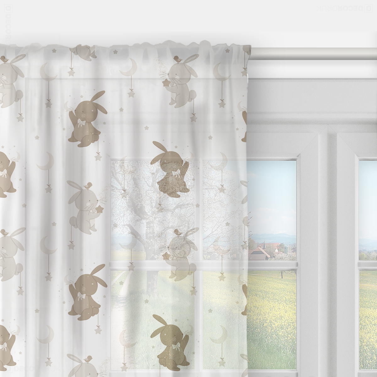 Kinderzimmer Gardinen Bunny braun