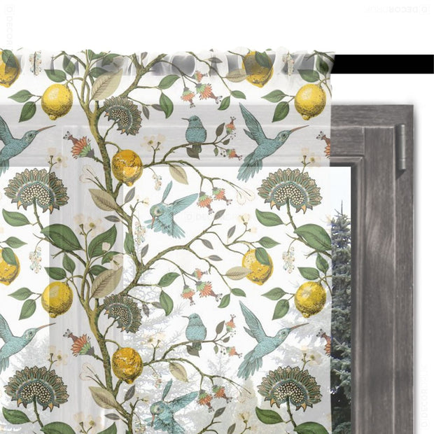 Gardinen Küche Zitronenbaum Kolibris
