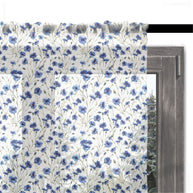 Gardinen Zimmer Kornblumen blau
